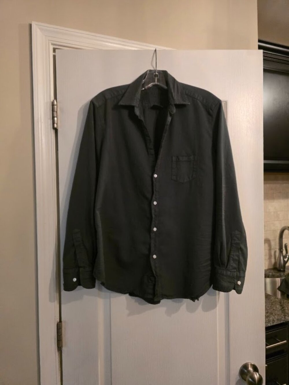 EILEEN Vintage Green, Famous Denim Button down Shirt